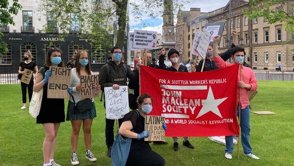 BLM demonstrators in Edinburgh - Sputnik International