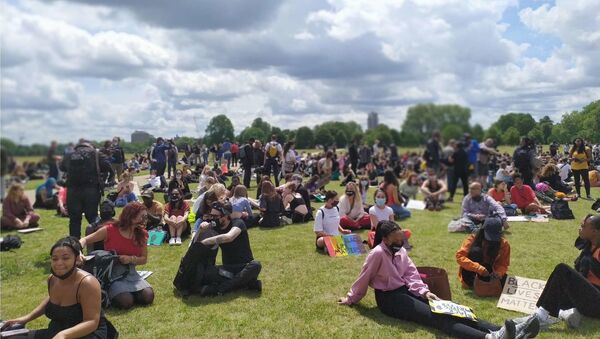Groups of people, thus far in the hundreds, are slowly gathering in Hyde Park waiting for more people  to arrive.  - Sputnik International