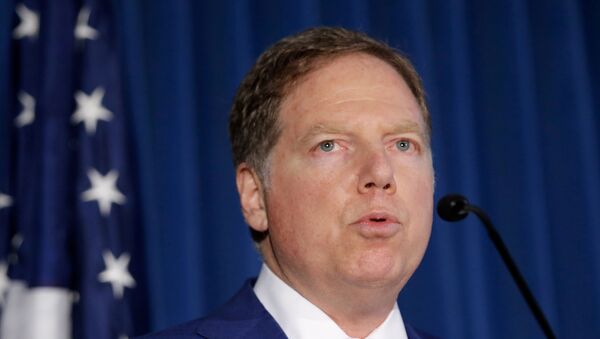 Geoffrey Berman, the U.S. Attorney for the Southern District of New York, speaks during a news conference announcing charges against attorney Michael Avenatti, who represented adult film star Stormy Daniels in her legal battles against U.S. President Donald Trump, with extorting more than $20 million from Nike according to a criminal complaint filed by federal authorities in New York, U.S., March 25, 2019. - Sputnik International
