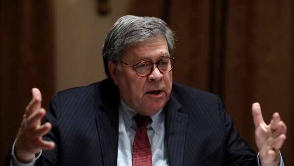 U.S. Attorney General William Barr speaks during a roundtable discussion on America's seniors hosted by U.S. President Donald Trump in the Cabinet Room at the White House in Washington, U.S., June 15, 2020 - Sputnik International