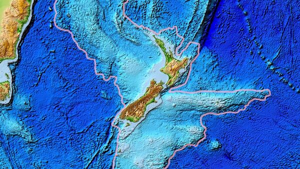 Topographical map of the Zealandia continent - Sputnik International