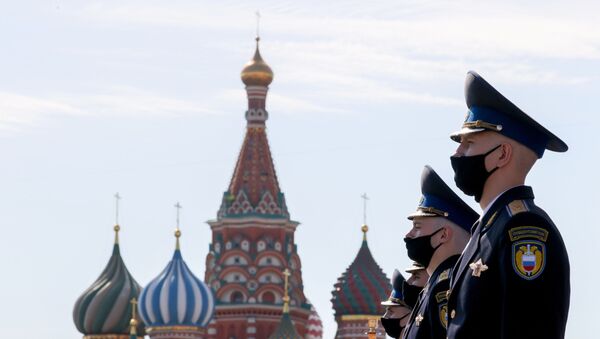 Russian servicemen from the Presidential Regiment preparing for the Victory Day Parade at the Red Square in Moscow. 24 June 2020. - Sputnik International