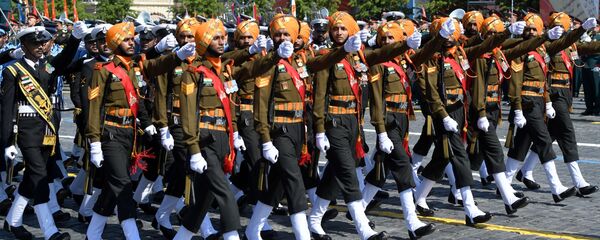 Indian army takes part in a military parade to mark the 75th anniversary of Victory in the Great Patriotic War of 1941-1945 in Red Square in Moscow. Indian army takes part in a military parade to mark the 75th anniversary of Victory in the Great Patriotic War of 1941-1945 in Red Square in Moscow. - Sputnik International