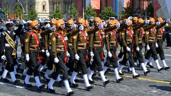 Indian army takes part in a military parade to mark the 75th anniversary of Victory in the Great Patriotic War of 1941-1945 in Red Square in Moscow. - Sputnik International