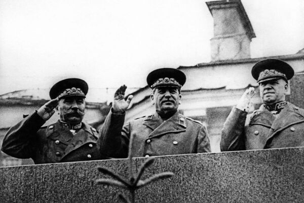 General Secretary of the Central Committee of the Communist Party of the Soviet Union / CPSU Joseph Stalin on the podium during the first victory parade on Red Square on 24 June 1945. - Sputnik International
