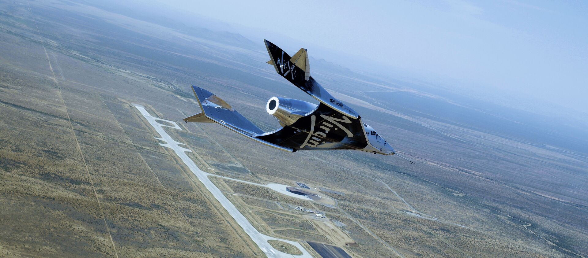 Virgin Galactic's SpaceShipTwo Unity Second Glide Flight over Spaceport America on June 25, 2020 - Sputnik International, 1920, 02.09.2021