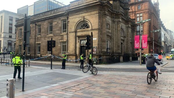 The scene in the centre of Glasgow after the stabbing incident on 26 June 2020. - Sputnik International