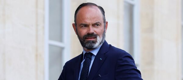 French Prime Minister Edouard Philippe arrives for a meeting with members of the Citizens' Convention on Climate (CCC), to discuss over environment proposals at the Elysee Palace in Paris, France June 29, 2020.  - Sputnik International