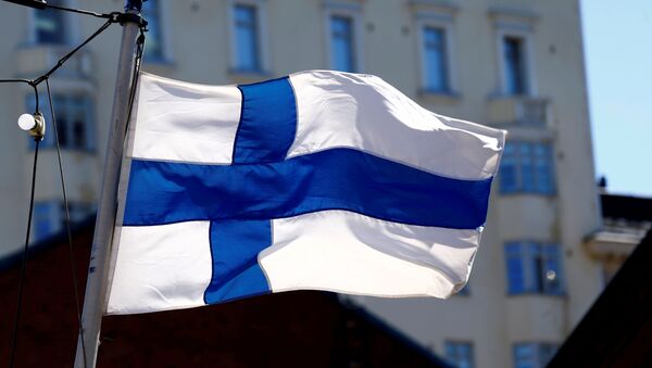 Finland's flag flutters in Helsinki, Finland, 3 May 2017. - Sputnik International