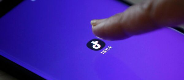 TikTok logo on a mobile phone screen TikTok logo on a mobile phone screen - Sputnik International