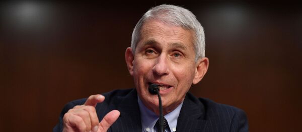 Dr Anthony Fauci, director of the National Institute for Allergy and Infectious Diseases, testifies during a Senate Health, Education, Labor and Pensions (HELP) Committee hearing on Capitol Hill in Washington, U.S., June 30, 2020. - Sputnik International