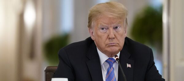 US President Donald Trump participates in a meeting of the American Workforce Policy Advisory Board in the East Room of the White House on 26 June 2020 in Washington, DC. - Sputnik International