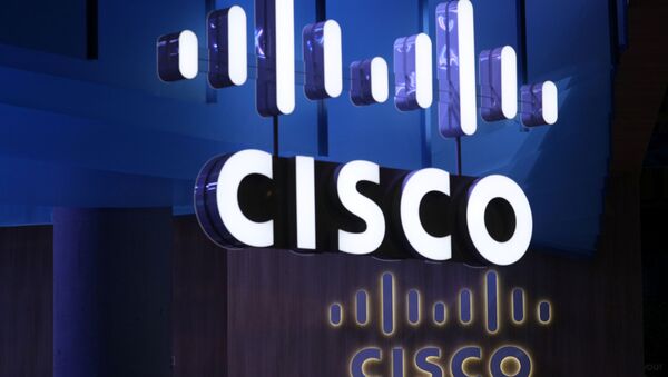 The Cisco logo is seen at their booth at the Mobile World Congress in Barcelona, Spain - Sputnik International