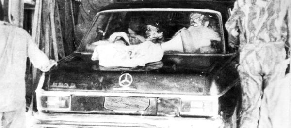 A Mercedes car used to fool Uganda soldiers in Israeli raid on Entebbe parked aboard Israeli transport plane upon return from the 4 July, 1976 operation. File photo A Mercedes car used to fool Uganda soldiers in Israeli raid on Entebbe parked aboard Israeli transport plane upon return from the 4 July, 1976 operation. File photo - Sputnik International