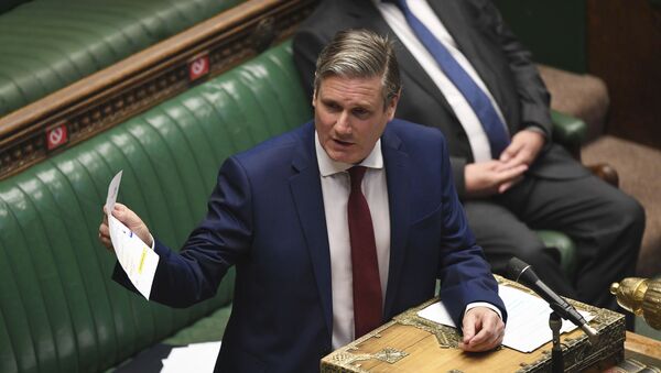 In this handout photo provided by UK Parliament, Britain's Labour leader Keir Starmer speaks during Prime Minister's Questions in the House of Commons, London, Wednesday, June 24, 2020. - Sputnik International