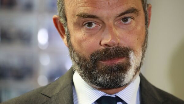 French Prime Minister Edouard Philippe gives a press conference in Evry, south-east of Paris Tuesday June 9, 2020 - Sputnik International