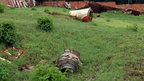 (FILES) In this file photo taken on April 15, 2007 in Kigali shows the wreckage of the plane in which former Rwandan President Juvenal Habyarimana died in April 1994 - Sputnik International