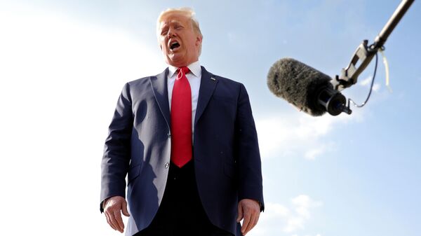 U.S. President Donald Trump speaks to reporters before boarding Air Force One for travel to U.S. Independence Day fireworks celebrations at Mount Rushmore in South Dakota from Andrews Air Force Base in Maryland, U.S. July 3, 2020 - Sputnik International
