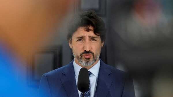 Canada's Prime Minister Justin Trudeau attends a news conference at Rideau Cottage, as efforts continue to help slow the spread of coronavirus disease (COVID-19), in Ottawa, Ontario, Canada, 22 June 2020.  - Sputnik International