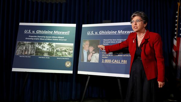 Audrey Strauss, Acting United States Attorney for the Southern District of New York speaks at a news conference announcing charges against Ghislaine Maxwell for her role in the sexual exploitation and abuse of minor girls by Jeffrey Epstein in New York City, New York, U.S., July 2, 2020.  - Sputnik International