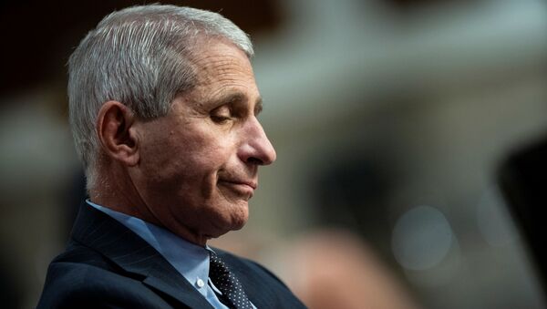 Anthony Fauci, director of the National Institute of Allergy and Infectious Diseases, listens during a Senate Health, Education, Labor and Pensions Committee hearing on efforts to get back to work and school during the coronavirus disease (COVID-19) outbreak, in Washington, D.C., U.S. June 30, 2020. - Sputnik International