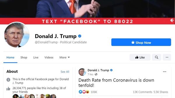 Official Facebook page of the US president Donald Trump  - Sputnik International