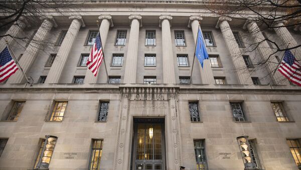 Entrance to the Justice Department building in Washington - Sputnik International