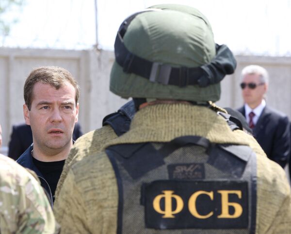 Президент РФ Дмитрий Медведев посетил Центр специального назначения ФСБ - Sputnik International