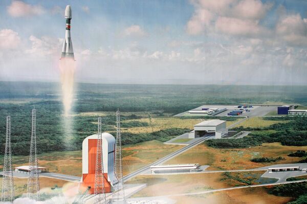 Kourou space center launching pad model - Sputnik International