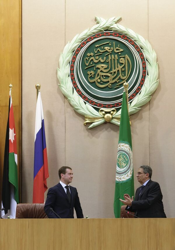 President Dmitry Medvedev visits Arab League headquarters - Sputnik International