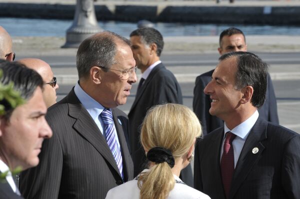 Russian Foreign Minister Sergei Lavrov and Italian Foreign Minister Franco Frattini - Sputnik International