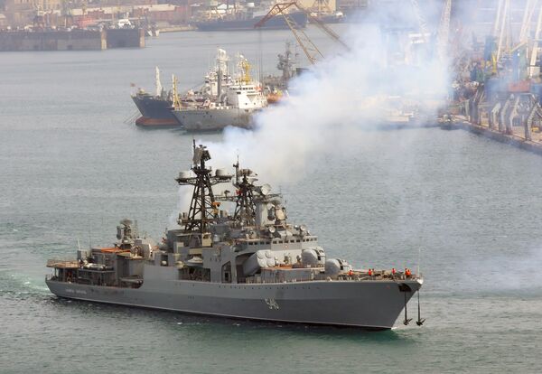 Send-off for Pacific Fleet ships sailing for Aden Gulf - Sputnik International