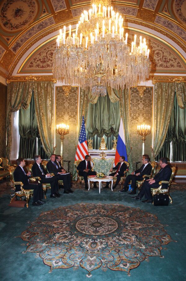 President Dmitry Medvedev and U.S. President Barack Obama meet at the Kremlin - Sputnik International