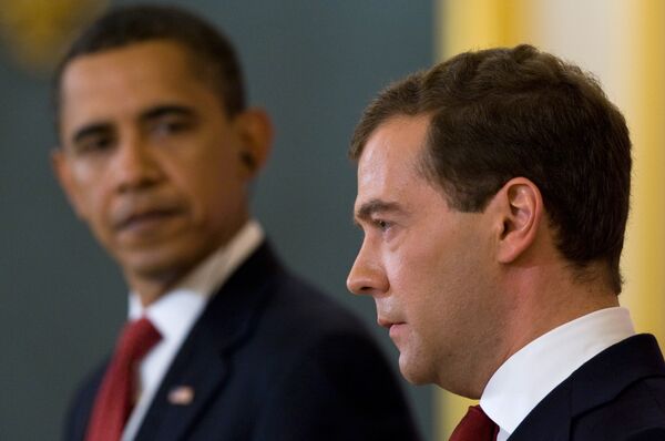 U.S. President Barack Obama and President Dmitry Medvedev - Sputnik International