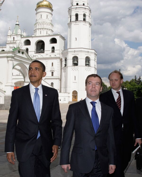 President Dmitry Medvedev and U.S. President Barack Obama - Sputnik International
