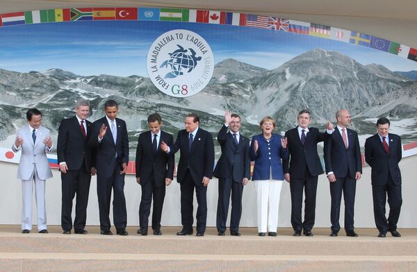Russian President Dmitry Medvedev attends G8 summit in Italy - Sputnik International