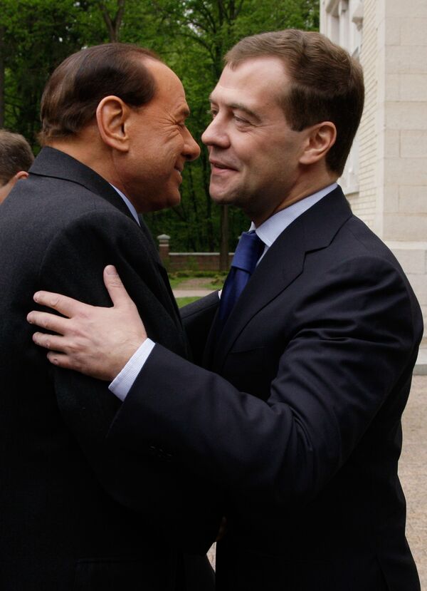 Medvedev, Berlusconi - Sputnik International
