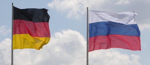 Flags of Germany, Russia and the EU Flags of Germany, Russia and the EU - Sputnik International