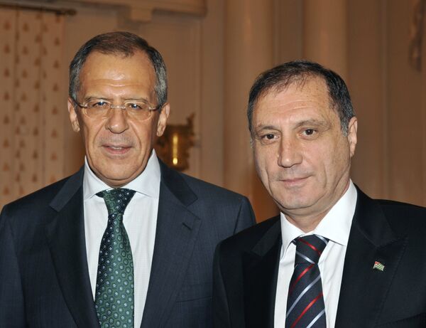 Foreign Ministers of Abkhazia and Russia S. Shamba and S. Lavrov - Sputnik International