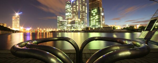 Moscow International Business Center at night Moscow International Business Center at night - Sputnik International