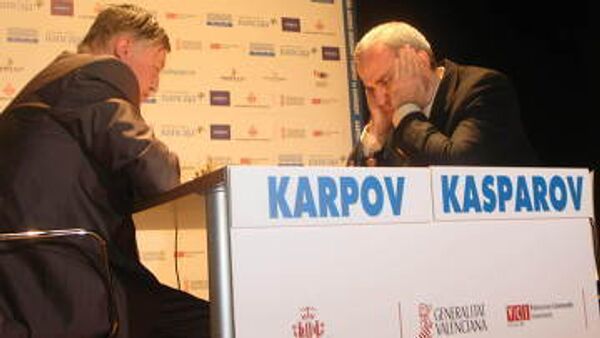 Kasparov and Karpov played a 12-game match between September 22 and 24, involving four rapid and eight blitz games.  - Sputnik International
