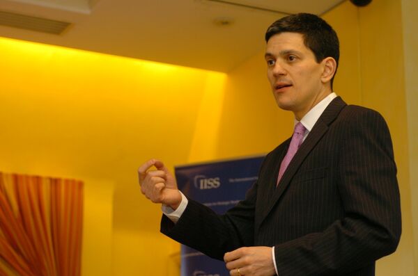 David Miliband, a former head of the British Foreign Office (archive) - Sputnik International