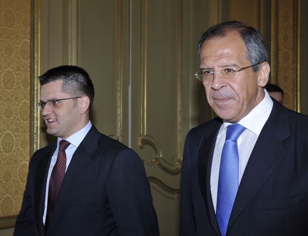 Russia's Foreign Minister Sergei Lavrov meets Serbian Foreign Minister Vuk Jeremic - Sputnik International