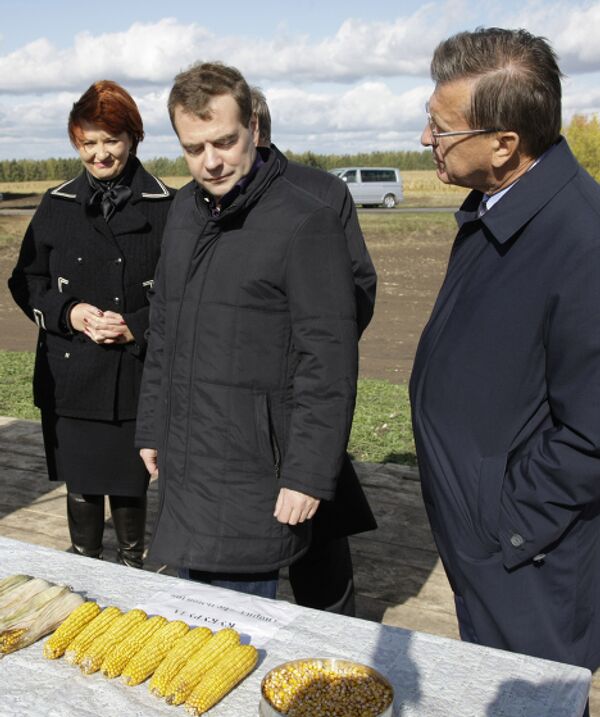 President Dmitry Medvedev in Oryol Region - Sputnik International
