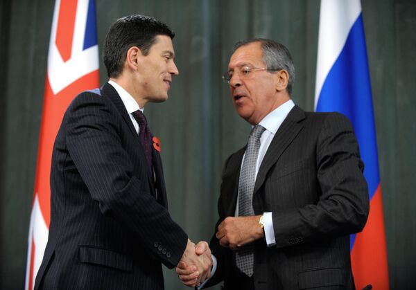 Russian Foreign Minister Sergei Lavrov and David Miliband, Secretary of State for Foreign and Commonwealth Affairs of the United Kingdom, meet in Moscow - Sputnik International