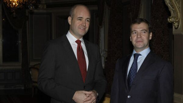 Dmitry Medvedev arrives in Stockholm, meets with Swedish PM - Sputnik International