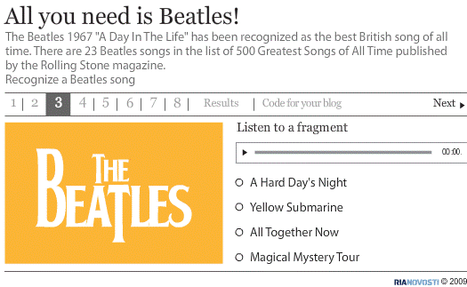 Recognize a Beatles song - Sputnik International