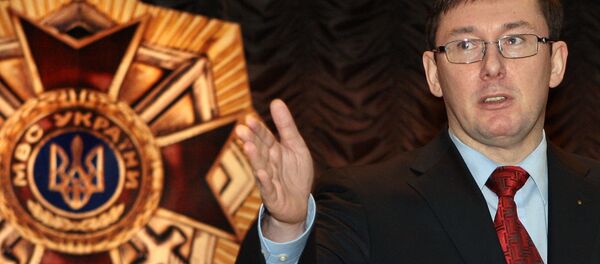 Petro Poroshenko Bloc party leader Yuriy Lutsenko Petro Poroshenko Bloc party leader Yuriy Lutsenko - Sputnik International