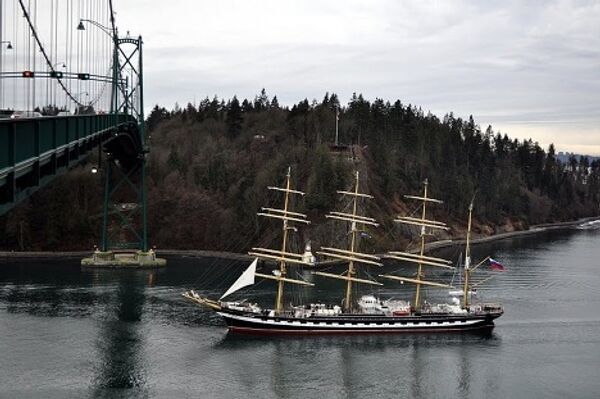 Russia's Kruzenshtern sailing ship arrives in Vancouver Russia's Kruzenshtern sailing ship arrives in Vancouver - Sputnik International