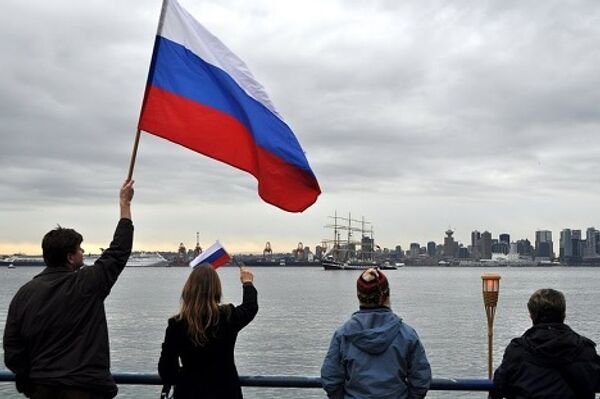Russia's Kruzenshtern sailing ship arrives in Vancouver Russia's Kruzenshtern sailing ship arrives in Vancouver - Sputnik International
